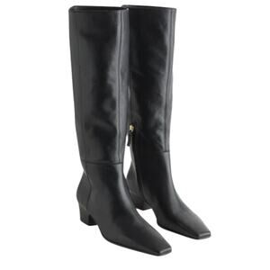 NWOB Madewell The Lexie Tall Boots Knee High Riding Black Leather Womens Size 12
